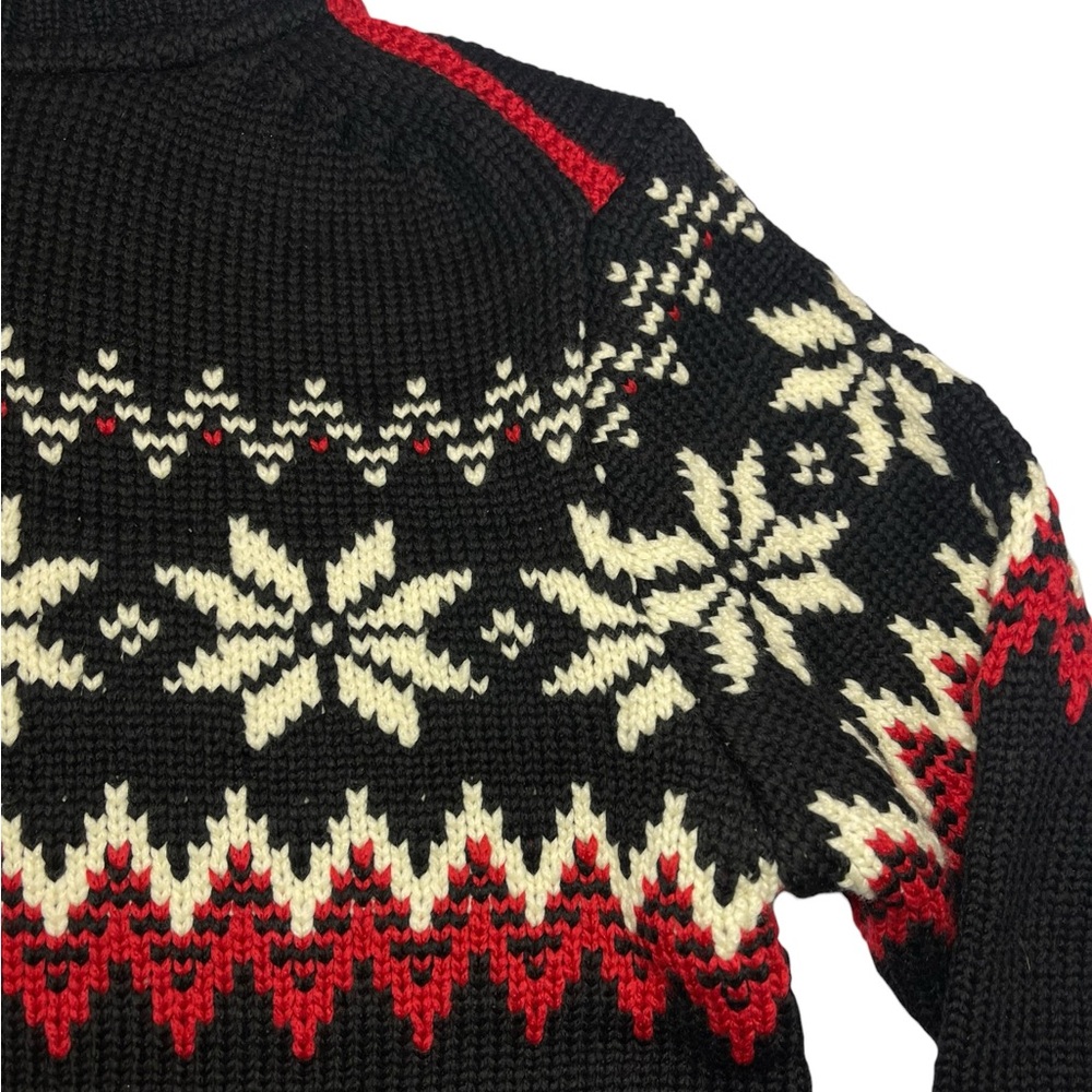 Dale of Norway Myking Nordic Merino Wool Black Chunky Knit Men’s Sweater L NEW - Picture 10 of 16